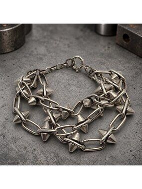Catherine Popesco La Vie Parisienne Silver Plated Spike Bracelet 7.5"